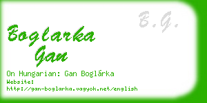 boglarka gan business card